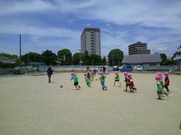 試合をしている様子