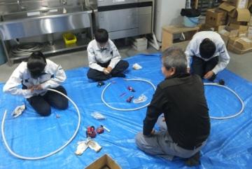 作品を作っている様子