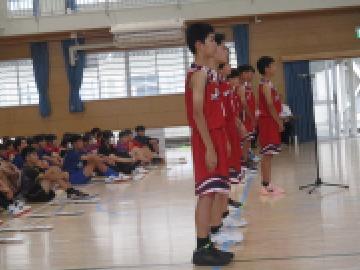 大会に向けて決意表明する選手の様子