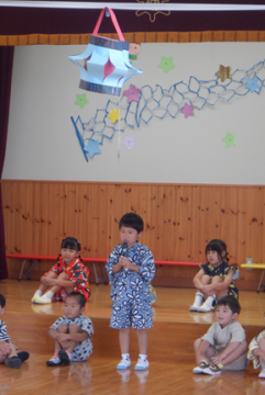 願い事を発表しているところ