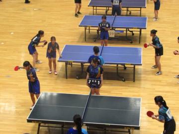 卓球団体戦、予選リーグの様子