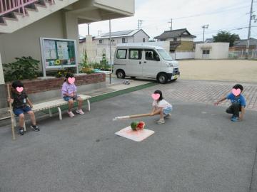 スイカが割れた写真