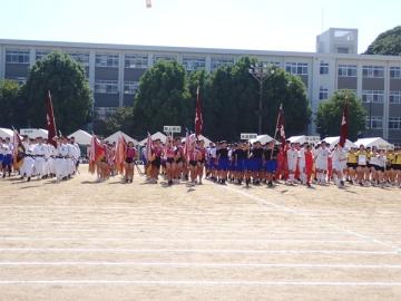 部活動行進の様子