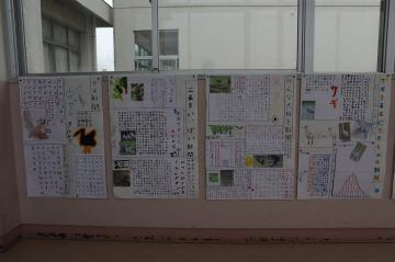 班ごとに新聞を掲示している写真