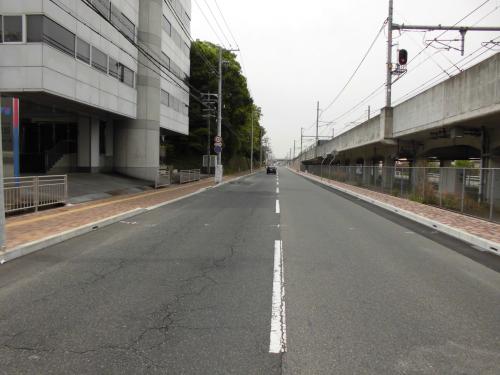 自転車レーン整備前の写真