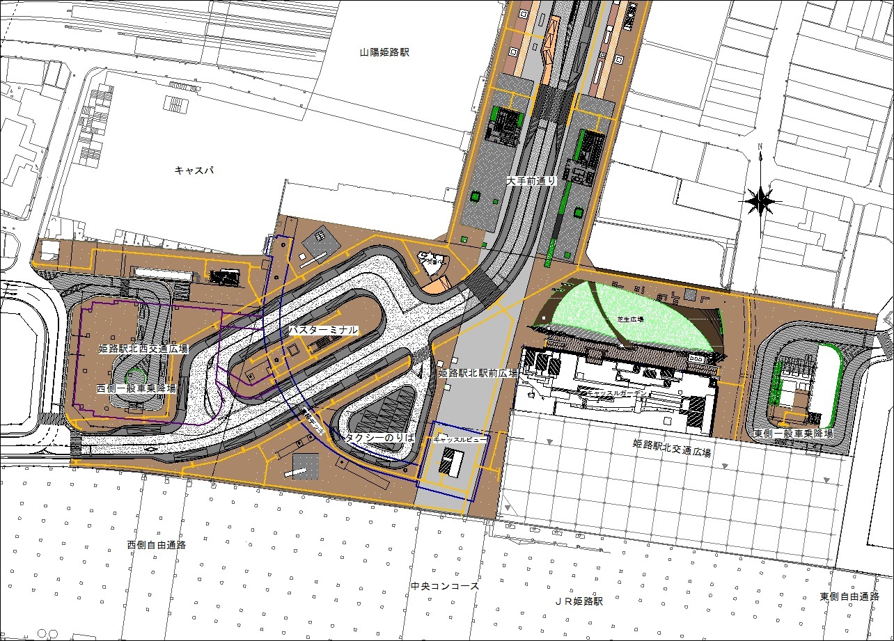 北駅前広場のイメ－ジ図