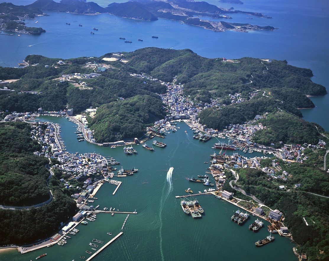 上空から見た家島湾