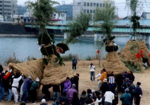 阿成のとんど祭の様子