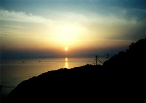 家島の夕日の写真