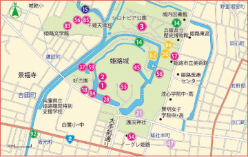 姫路城周辺地図