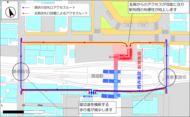 山陽電鉄飾磨駅の整備構想図