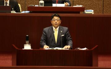 清元市長の所信表明演説のようす1