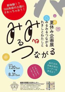 企画展「みるみるつながるれきしとわたしと」ポスター