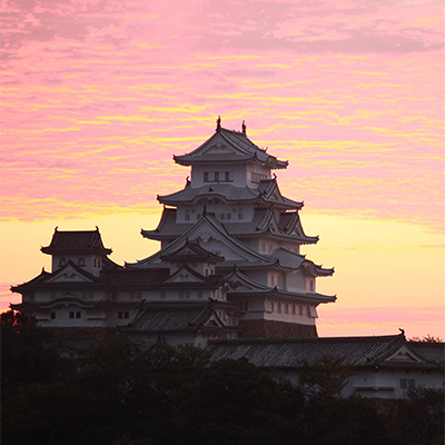夕焼けの姫路城